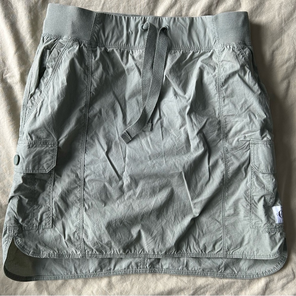 Light Olive Green Cargo Skirt